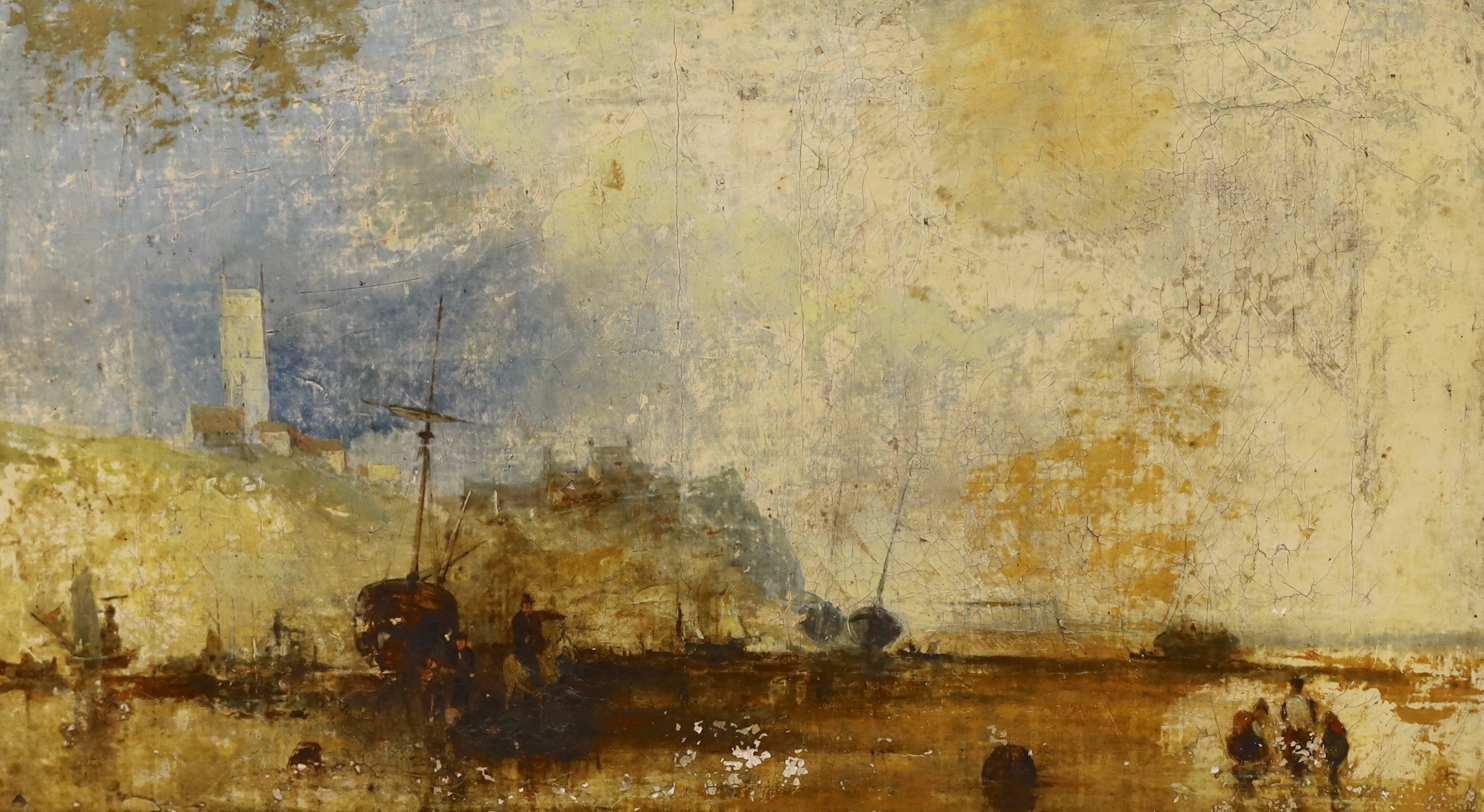 Manner of Thomas Creswick (1811-1869), oil on canvas, 'Cromer Church', 36 x 63cm